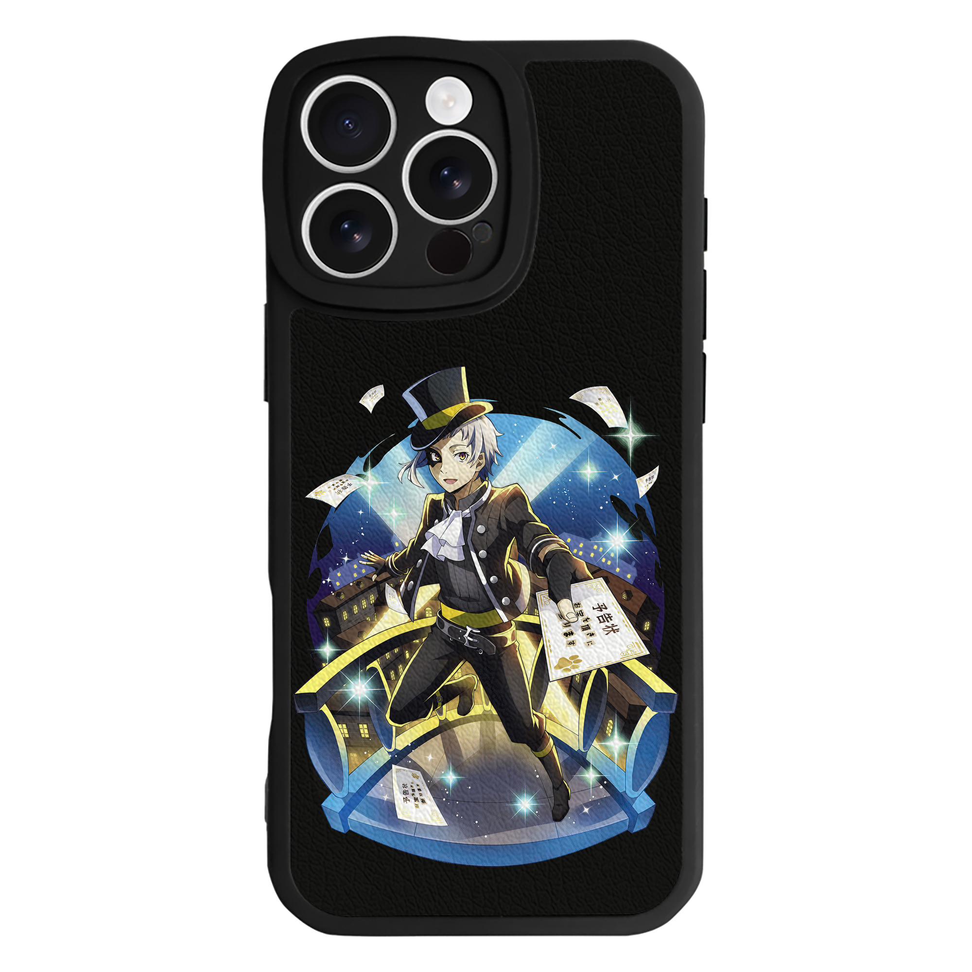 （画像用） 文豪ストレイドッグス Bungo Stray Dogs 【iPhone 16シリーズ対応】シリコンスマホケース（レザー調） 材質：シリコン